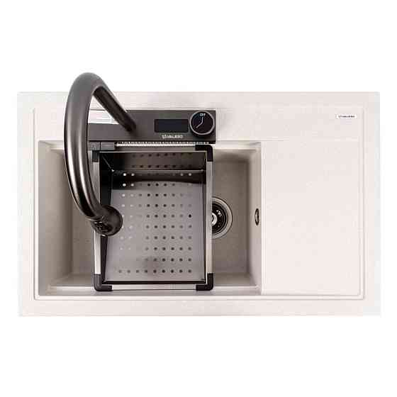 Гранітна мийка VALESO ATRUM 7950 матова Біла в крапку Коломия