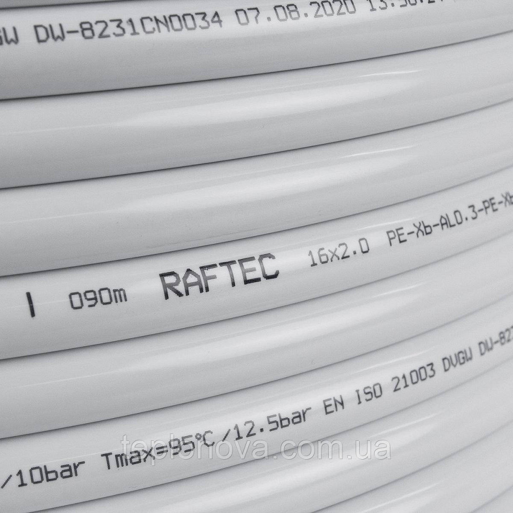 Труба металлопласт 16' RAFTEC White (PEX-B/AL/PEX-B) (MPT1620) 16х2.0 Черновцы - изображение 2