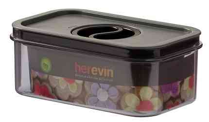 Контейнер HEREVIN Canister-Vacuum Lid-White-Black 0.6 л (161174-000) (7077941) Киев