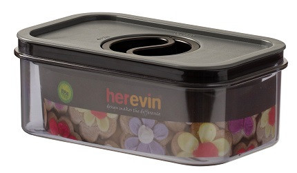 Контейнер HEREVIN Canister-Vacuum Lid-White-Black 0.6 л (161174-000) (7077941) Киев - изображение 3