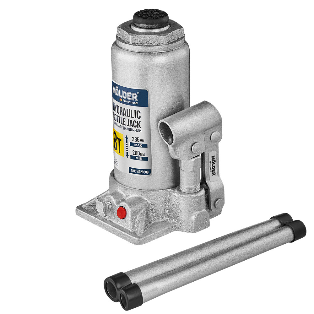 Домкрат гідравлічний пляшковий Molder 8т 200-385мм Львів - фото 3