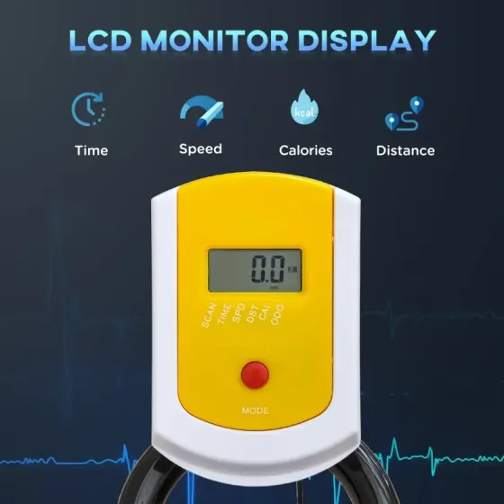 Велотренажер Soozier, кардиотренажер для дома с ременным приводом, регулируемым сопротивлением, сиденьем, рулем и ЖК-дисплеем Коломия