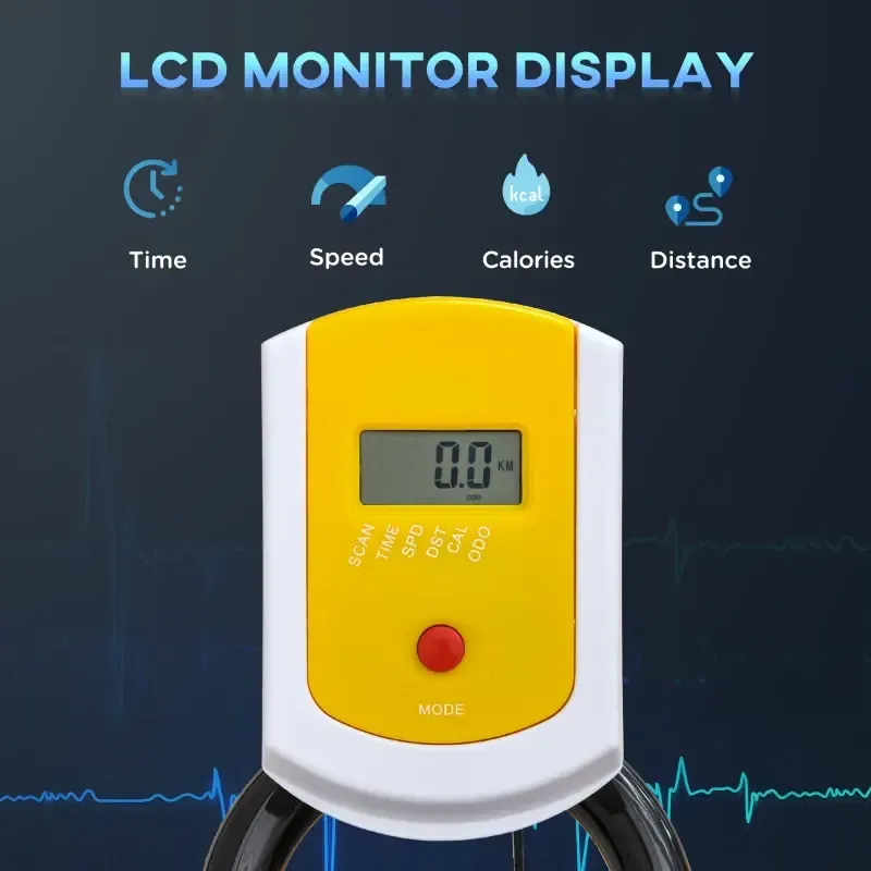 Велотренажер Soozier, кардиотренажер для дома с ременным приводом, регулируемым сопротивлением, сиденьем, рулем и ЖК-дисплеем Коломия - фото 3