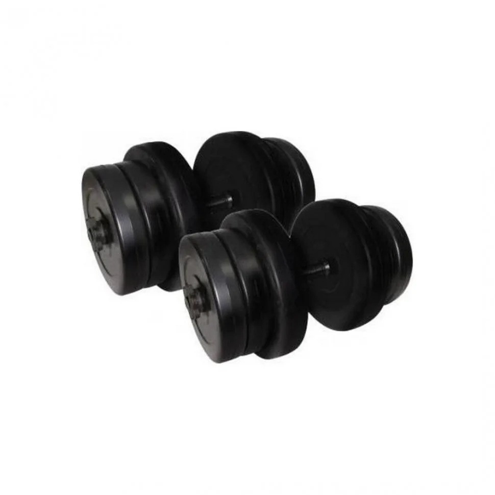 Гантели наборные композитные в пластиковой оболочке 2 шт по 20,5 кг Rock Pro NE-PL-G-020-2 Винница - изображение 1