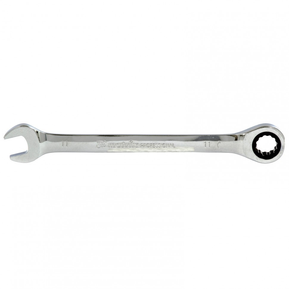 Ключ комбінований тріскачковий, 11 мм, CrV, дзеркальний хром. MTX PROFESSIONAL 148049 Коломия - фото 1