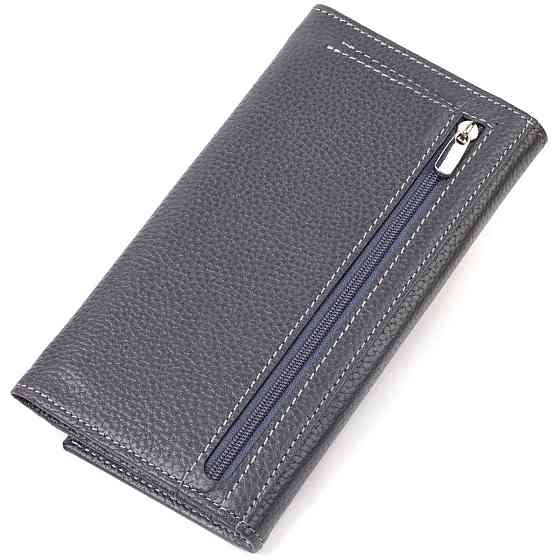 Місткий гаманець для жінок з натуральної шкіри CANPELLINI 21821 Сірий Київ