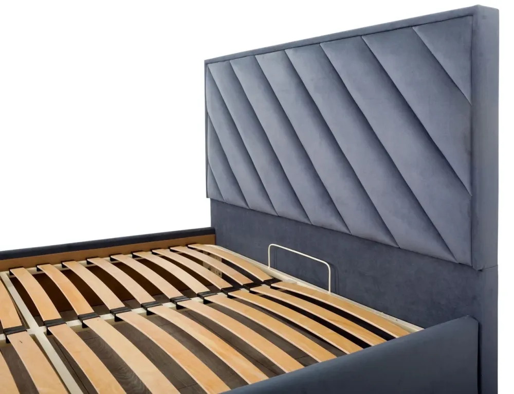 Ліжко Двоспальне Chicago Comfort 160 х 190 см Amore 32 З підйомним механізмом та нішою для білизни Темно-сірий Київ - фото 3