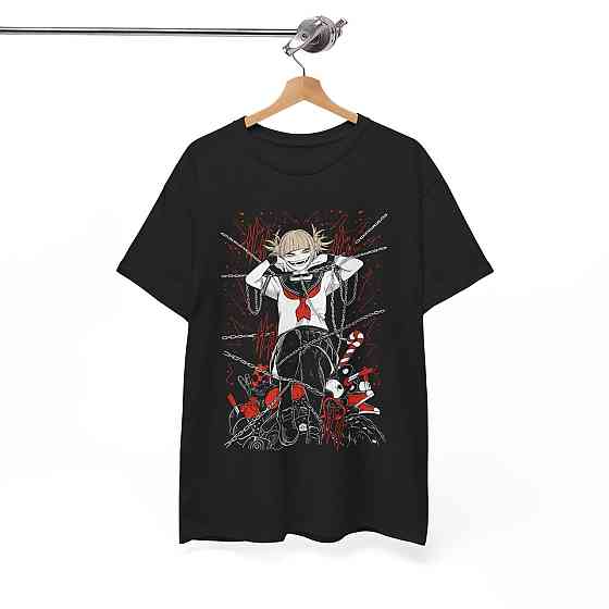 Футболка чоловіча з аніме принтом Моя геройська академія оверсайз (S/M/L) Чорний AnimeJ0490 Дніпро