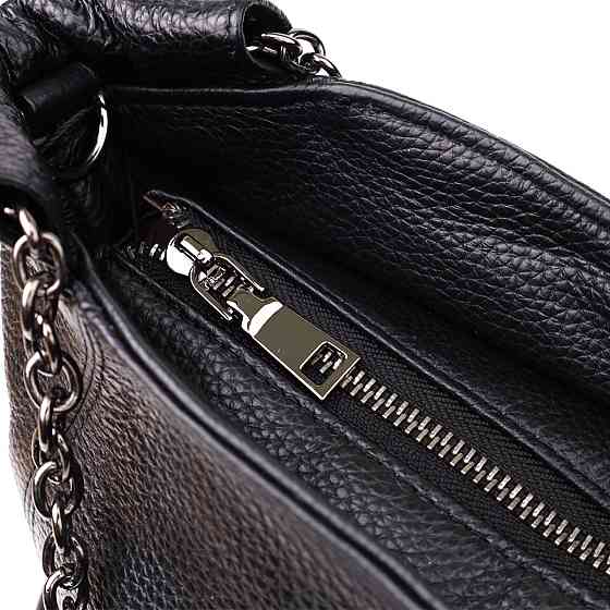 Повседневная сумка из натуральной кожи для женщин Vintage 22992 Черный Киев