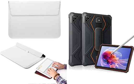 Чехол-конверт VitoCase для Blackview Active 6, с функцией подставки для планшета Белый Киев