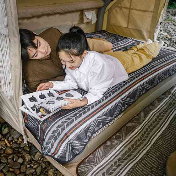 Ковдра із застібкою Naturehike NH21PS006, поліестр/вовна, синій Київ