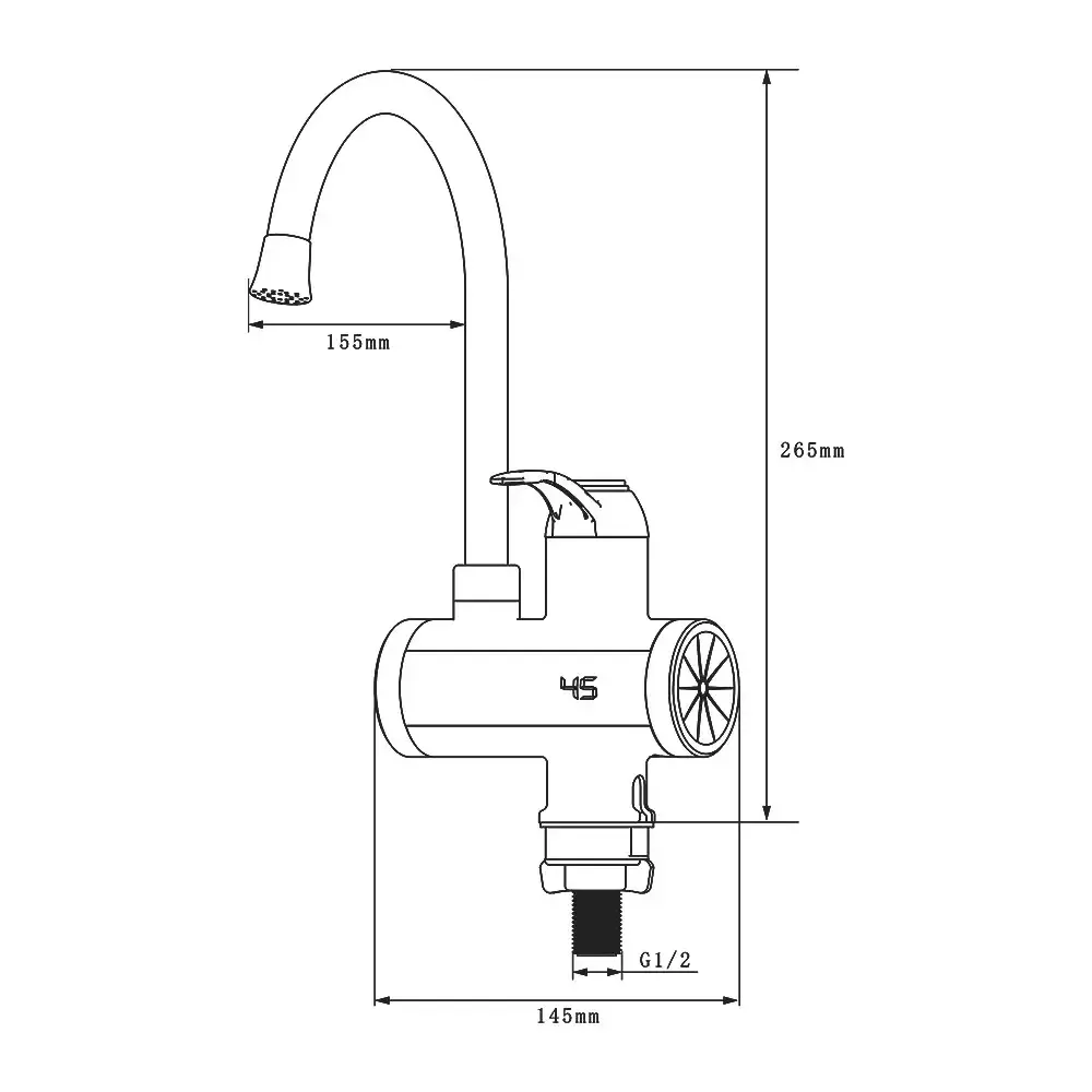 Проточний водонагрівач для кухні WEZER SDR-A15T білий Київ - фото 4