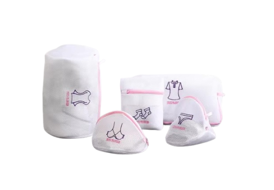 Набір мішків-сумок для прання білизни в пральній машині на блискавці, сітка, білий Кам'янець-Подільський