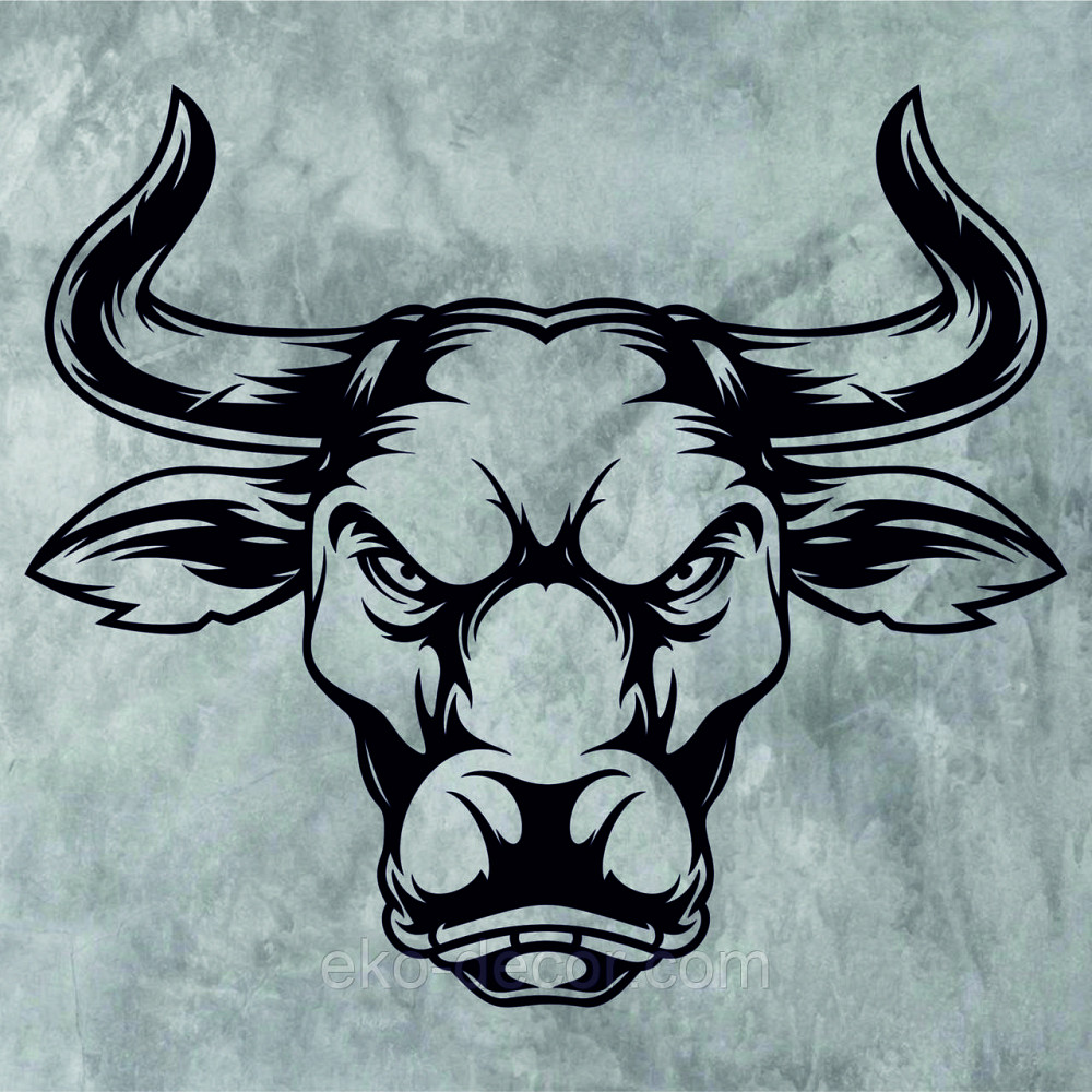 Декоративне настінне Панно «Бик», Декор на стіну 110*98 см, Чорний Київ - фото 5