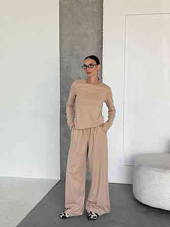 Женский теплый базовый костюм двойка из турецкого микрофлиса Одесса