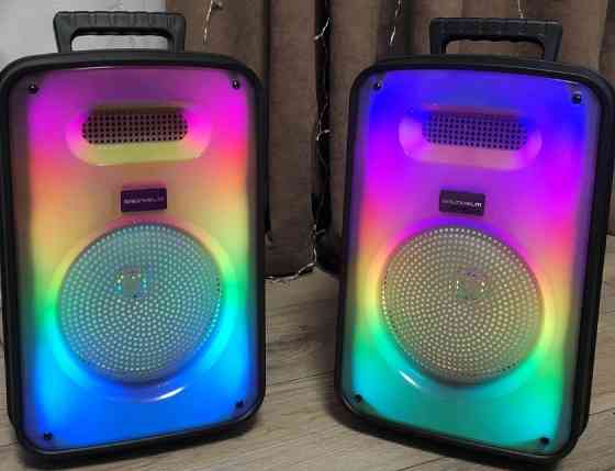 Стерео акустика GW-818BM из двух колонок с функцией TWS/караоке. Киев