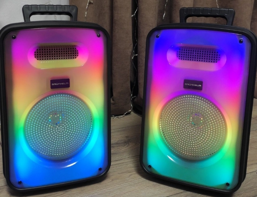 Стерео акустика GW-818BM из двух колонок с функцией TWS/караоке. Киев - изображение 2