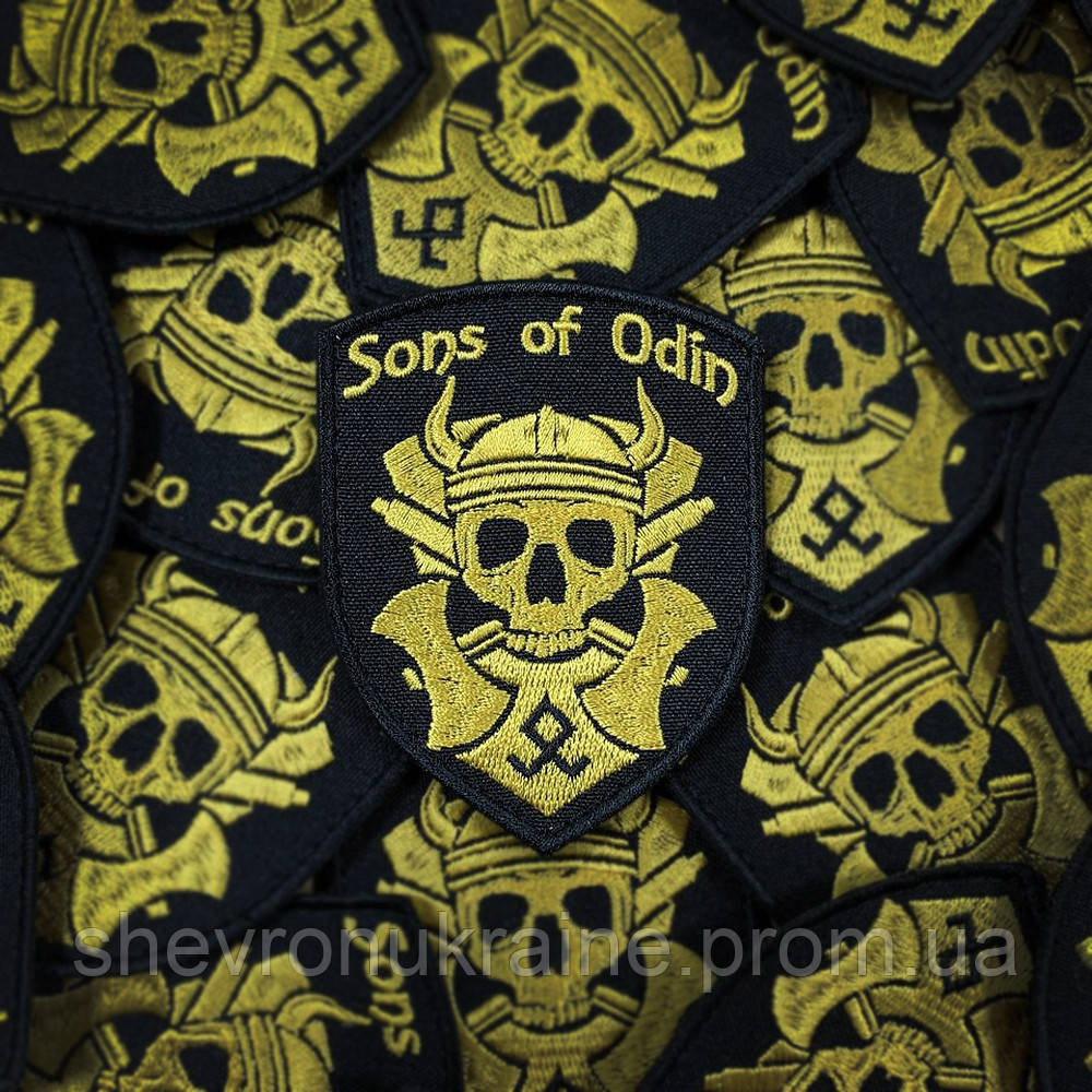 Шеврон СЫНЫ ОДИНА (Форма щит. На липучке) Размер 9x7см Киев - изображение 1