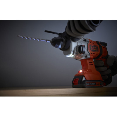 Перфоратор Black&Decker SDS-Plus,18 В, 2Ah, 1.2 Дж, 3 режима, сумка, 2.2 кг (BCD900D1S) Винница - изображение 6