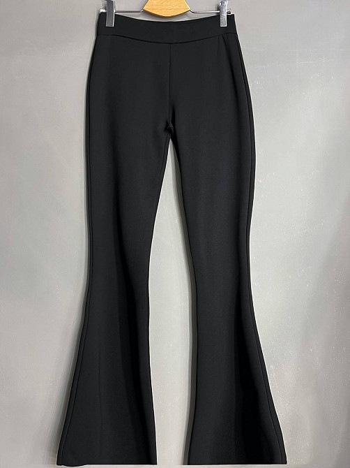 Лосины женские Prenses 001 клеш стрейчевые высокая посадка большие размеры черные, черный, 3XL Одесса - изображение 1