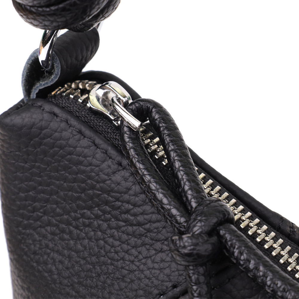 Женская полукруглая сумка из натуральной кожи Vintage 22932 Черный Киев - изображение 5