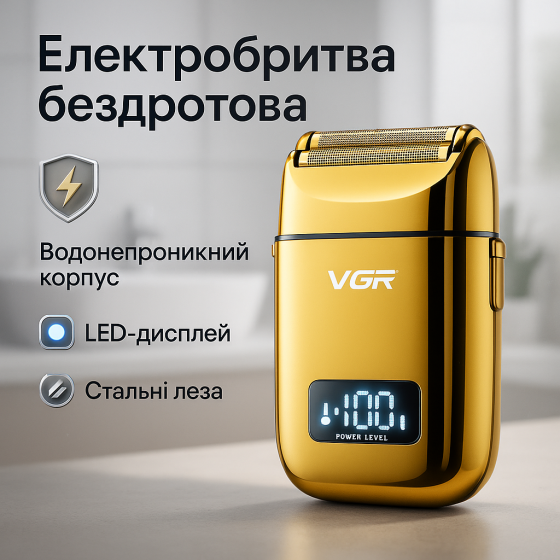 Электро станки для бритья VGR, Бритвы электрические, Профессиональный шейвер-электробритва MX-36 Львов