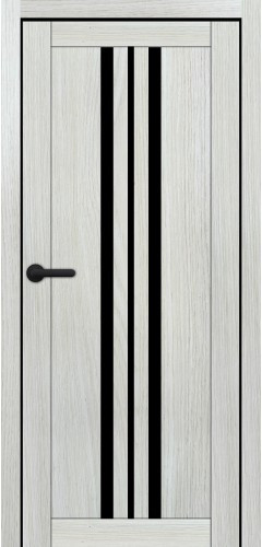 Дверь межкомнатная Порталино PL-07 санома моренго черное стекло Киев - изображение 1