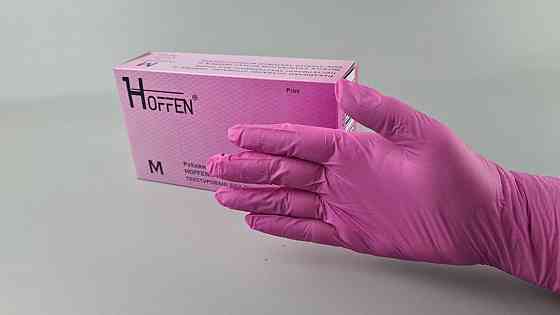 Перчатки Нитрил Розовый (100шт) размер М 