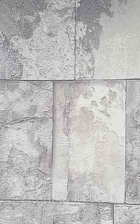 Шпалери вінілові на флізеліні AdaWall Roka 1.06х10 під плитку структурні сірі білі сріблясті 23106-1 Київ