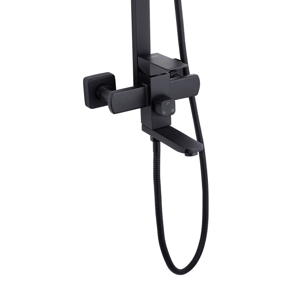 Душевая система для ванны Kroner KRP Edelstahl Kubus - SCH063 черный Киев - изображение 3