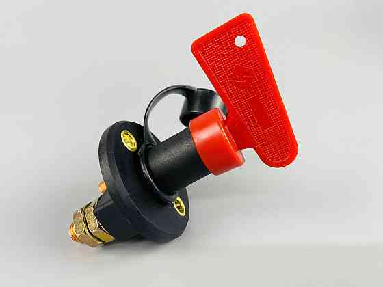 Вимикач маси універсальний, механічний 12/24 В (червона мідь) 80A. М10 — мідний болт Мукачево