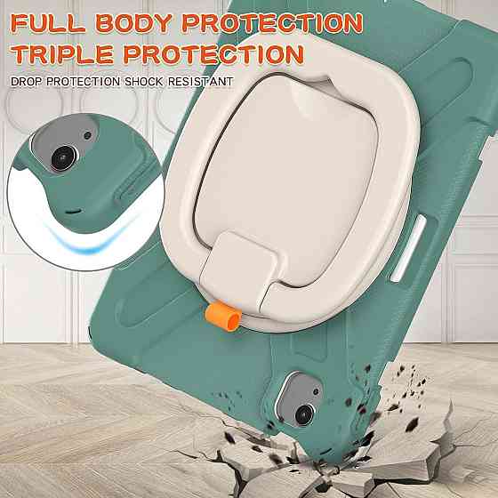 Чохол для iPad Air 4 10.9” (2020), iPad Pro 11” (2018/2020/2021), із ручкою підставкою, протиударний, з тримачем стилуса зелений Київ