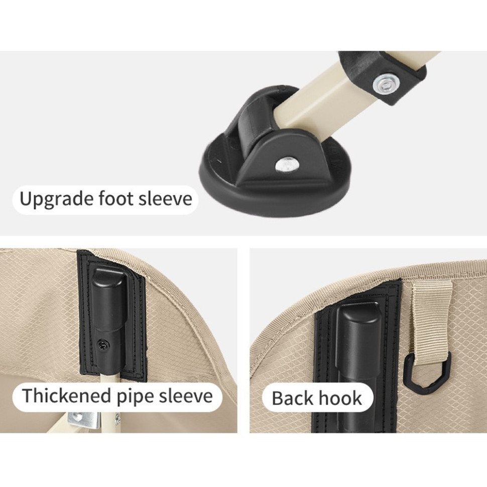 Стул складной Naturehike Stellaluna T04 CNK2550JJ022, углеродистая сталь, хаки Киев - изображение 3