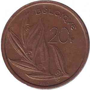 20 франков. 1980 год, Бельгия.(Belgique) Полтава
