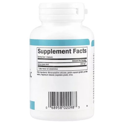 Витаминно-минеральный комплекс Natural Factors Альфа-липоевая кислота, 200 мг, Alpha-Lipoic Acid, 60 капсул (NFS-02098) Винница - изображение 2