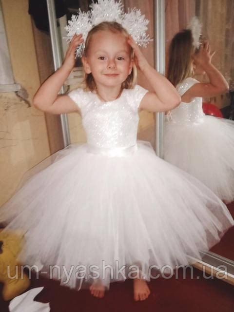 Дитяча біле плаття з блискітками 80-120 Кривий Ріг - фото 2