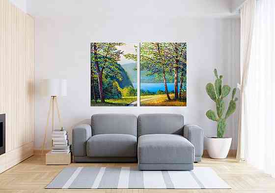 Модульная картина в гостиную / спальню Лісова природа TLV-2_016 90x132  см Киев