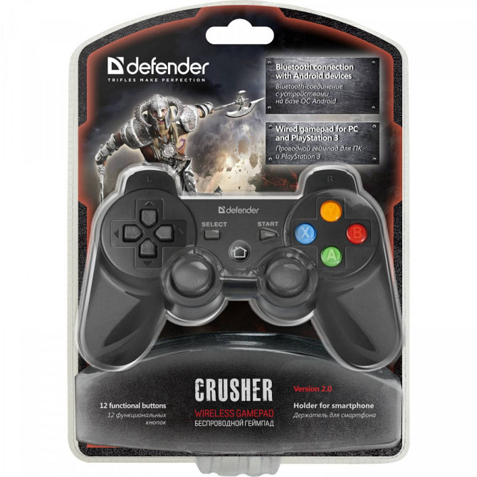 Бездротовий акумуляторний геймпад Defender Crusher із холдером PC PS3 Android (17 кнопок) Вінниця - фото 9