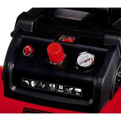 Компрессор Einhell безмасляный TC-AC 190/6/8 OF, 1200Вт, 6л, 190л/мин, 8бар, 8.9кг (4020655) Винница
