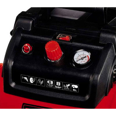 Компресор Einhell безмасляний TC-AC 190/6/8 OF, 1200Вт, 6л, 190л/хв, 8бар, 8.9кг (4020655) Вінниця - фото 4