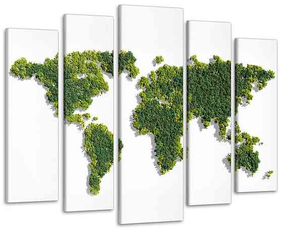 Модульна картина Карта світу Art-327_5 ( 80х118см ) Київ