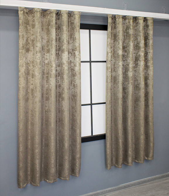 Комплект коротких штор VR-Textil Жаккард Sultan XO № 1683ш Капучино 130х170 см 2 шт (35-0328) Киев - изображение 3