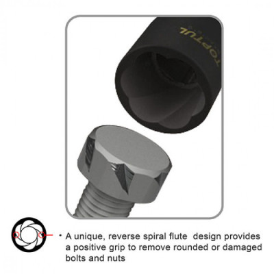 Экстрактор Toptul головка для поврежденных болтов 1/2