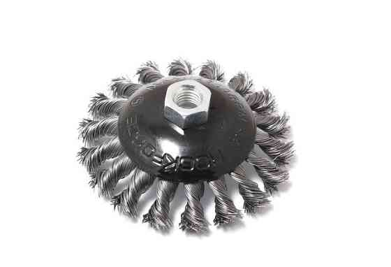 Кордщітка дискова напівчашу сталева кручена для КШМ 125мм, в блістері Одеса