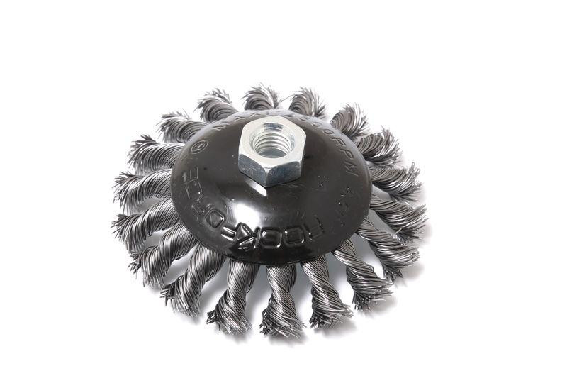 Кордщітка дискова напівчашу сталева кручена для КШМ 125мм, в блістері Одеса - фото 2