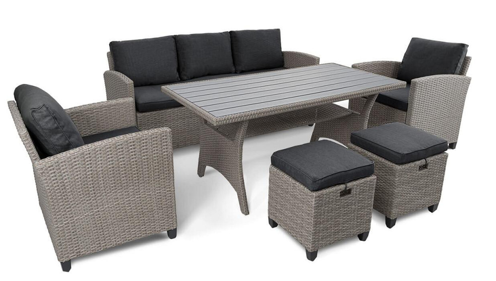 Комплект садових меблів Di Volio Genova Сірий/Графітовий Киев - изображение 1