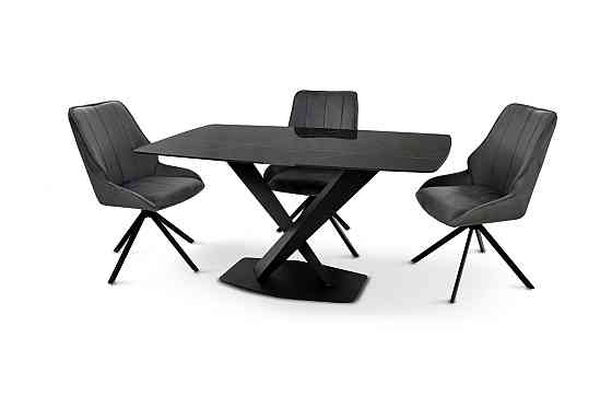 Стіл БІНГО 140*80, кераміка чорний мармур Київ