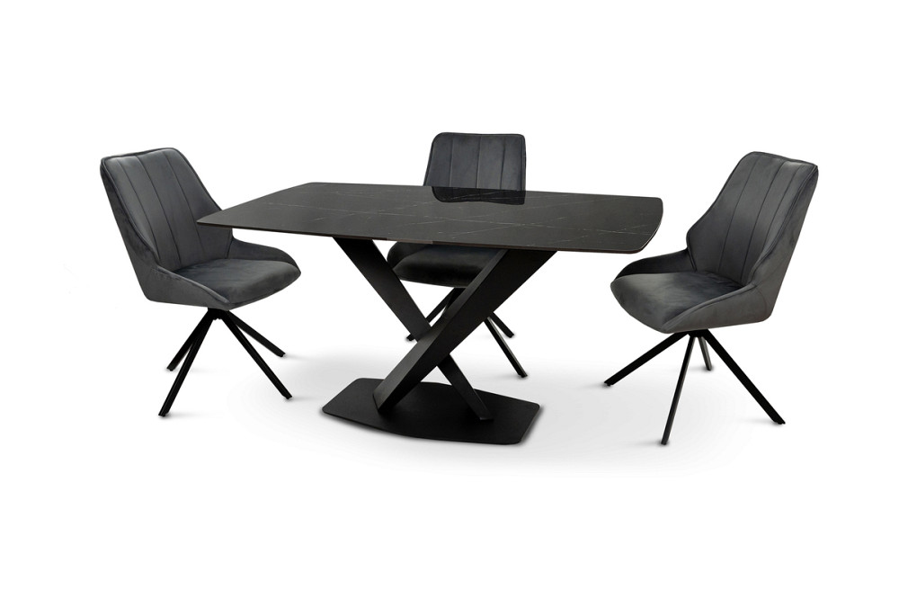 Стіл БІНГО 140*80, кераміка чорний мармур Київ - фото 4