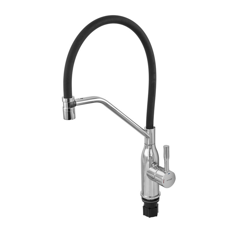 Змішувач для кухні MIXXUS PREMIUM GRAVITY 017 (NUT) REFL.BLACK (Колір хром та силіконовий вилив чорний) (MI8406) Харків - фото 9