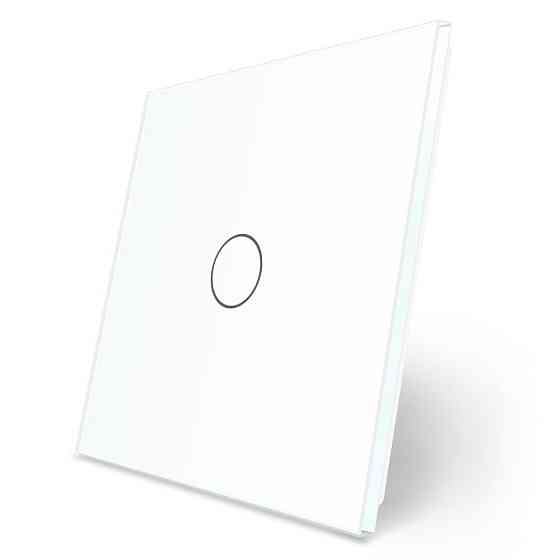 Рамка 1-постова для 1-сенсорного вимикача LIVOLO, загартоване скло, біла, 80×80 мм (VL-P701-2W) Коломыя